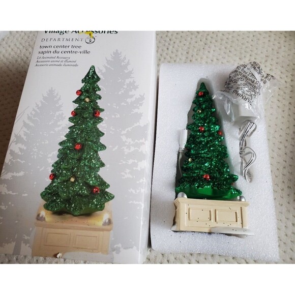 NIB Department 56 Village Accessories Green Town Center Tree  8.75 Inch 6007700 - Picture 3 of 3
